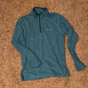 Columbia blue half zip sweater